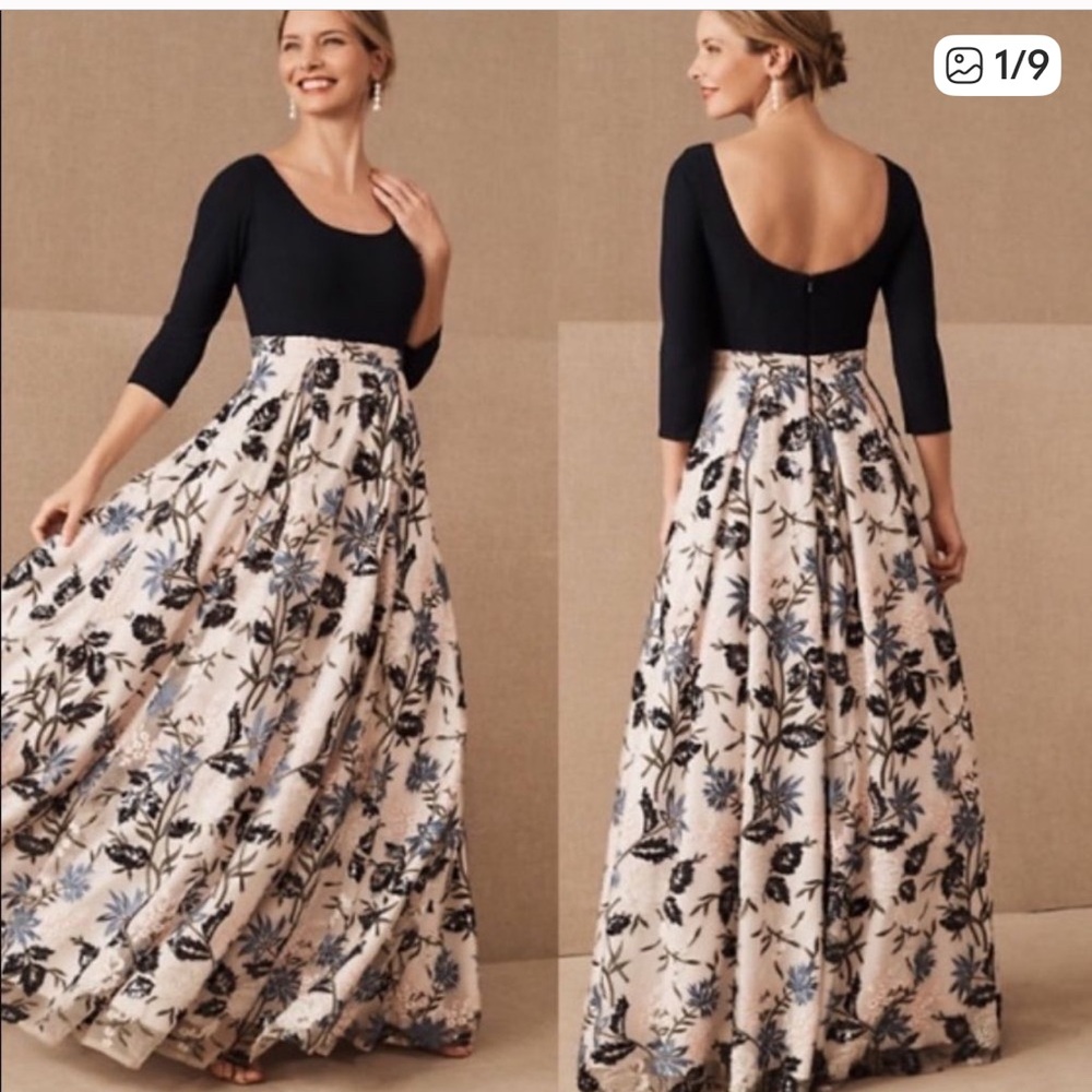Anthropologie x BHLDN Gianni Dress Blue Floral NWT